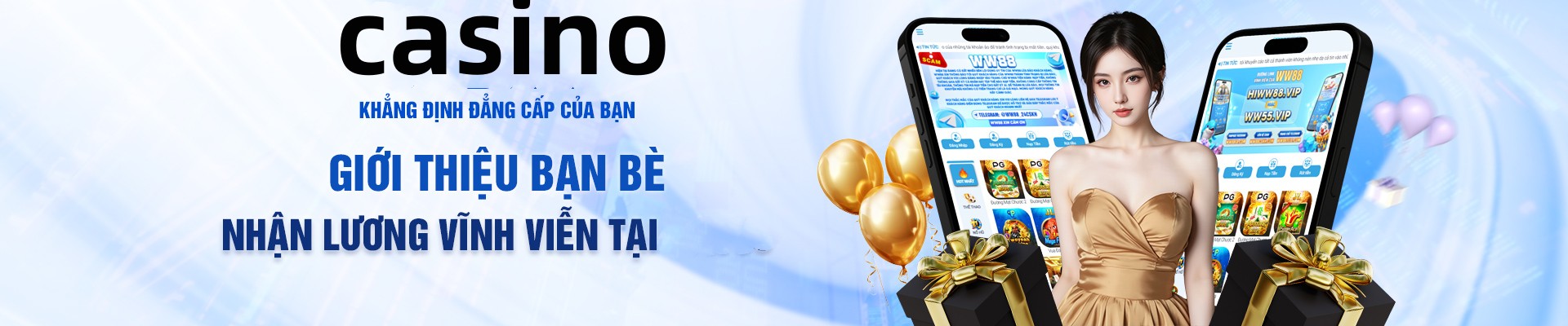 Hình ảnh quảng cáo của casieuno hiển thị nền tảng và các lợi ích