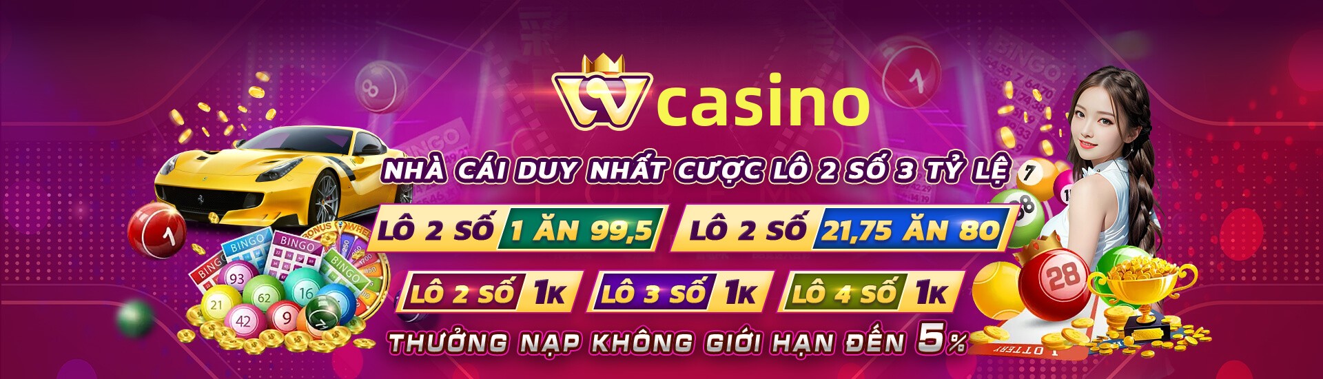 Hình ảnh quảng cáo của casieuno hiển thị nền tảng và các lợi ích